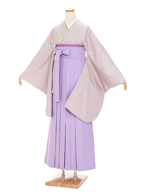 【レンタル】高身長 ぽっちゃり 袴レンタル 袴 セット 卒業式 卒業袴 170～175cm 15号～19号 モカ 茶 ラメ入り 地模様ｘ紫 卒業袴 二尺袖 大きいサイズ ワイド 謝恩会 女性用袴 大人用 着物レンタル 大学生 高校生 専門学校 大きい小学生 女性 3L 4L 5L 正統派 0181