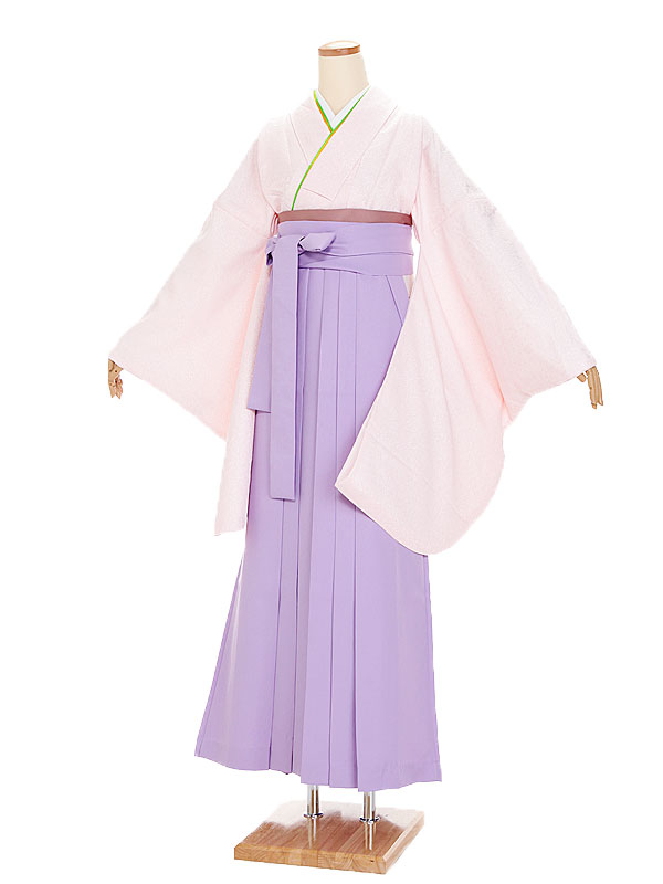 【レンタル】高身長 ぽっちゃり 袴レンタル 袴 セット 卒業式 卒業袴 170～175cm 13号～19号 ピンク ラメ入り 地模様ｘ紫 卒業袴 二尺袖 大きいサイズ ワイド 謝恩会 女性用袴 大人用 着物レンタル 大学生 高校生 専門学校 大きい小学生 女性 LL 3L 4L 5L 正統派 0184