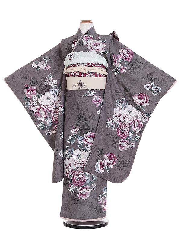 【レンタル】七五三 ７歳着物レンタル JILL STUART 胡桃染色 くすみカラー フルセット N731 貸衣装 753着物 七五三着物 着物セット 753レンタル 女の子 子供着物 お正月 ひな祭り 結婚式 753 キッズ着物 七五三レンタル きもの
