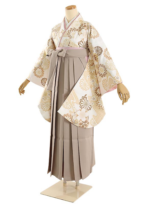 【レンタル】袴レンタル 袴 セット 卒業式 女性 158～163cm 7号～11号 くすみ 菊 古典×くすみモカ袴 卒業袴 二尺袖 謝恩会 卒業式袴レンタル 女性用袴 大人用 着物レンタル 大学 専門学校 女性和装 貸衣装 クラシック 0ag0192