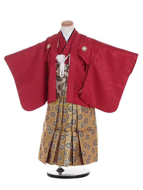 【レンタル】かんたん七五三[簡単着付け] マジックテープ|七五三3歳|95cm 100cm 105cm|レンタル 3才男児フルセット 入子菱 丸に違い鷹の羽 Y362 3歳男の子|753 3歳 着物|七五三 3歳|子供|七五三 3歳児 レンタル|七五三|3歳 着物|往復送料無料｜マタニティ子供喪服レンタルＨ＆Ｈ