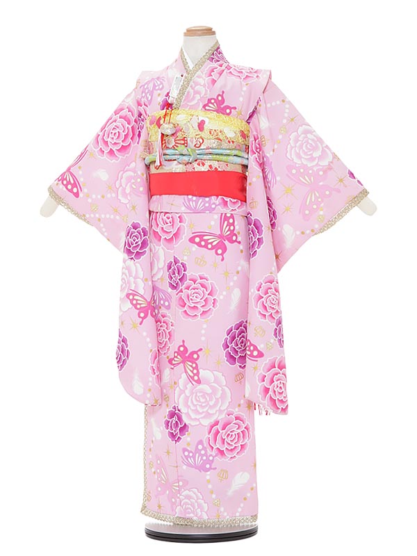 【レンタル】七五三 ７歳着物レンタル A753 JAPAN STYLE ピンク 七五三着物 フルセット 753着物 貸衣装 女の子 子供着物 お正月 ひな祭り 結婚式 753 キッズ着物 七五三レンタル きもの