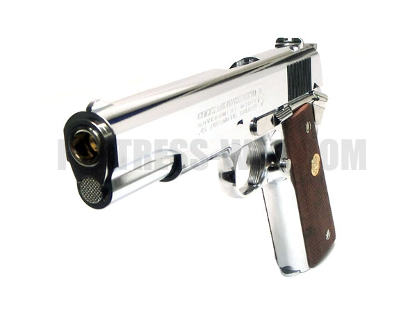 東京マルイ ガスブローバック ガスガン COLT ガバメント シリーズ70 ニッケルフィニッシュ (4952839142573) SV/S70/S'70/1911 ハンドガン ガスブローバックガン本体 エアガン 18歳以上 サバゲー 銃｜エアガンショップ フォートレス