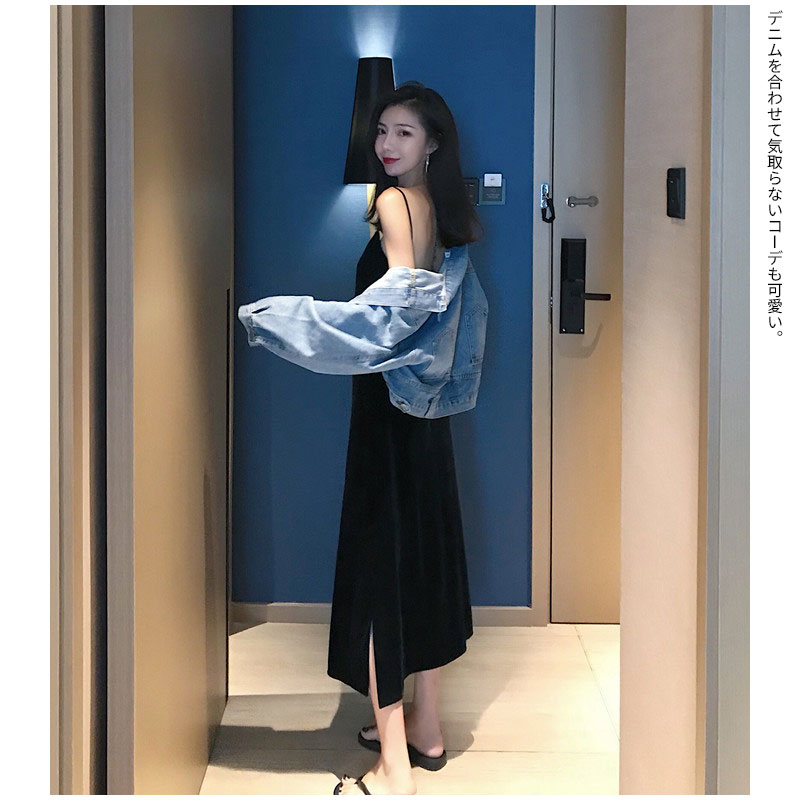 楽天市場 あす楽 送料無料 バックオープン ドレス ワンピース 黒 レディース ロング マキシワンピース ポリエステル キャミソール フォーマル 膝丈 Aライン フレアスカート 大人 上品 ワンピ Fournine