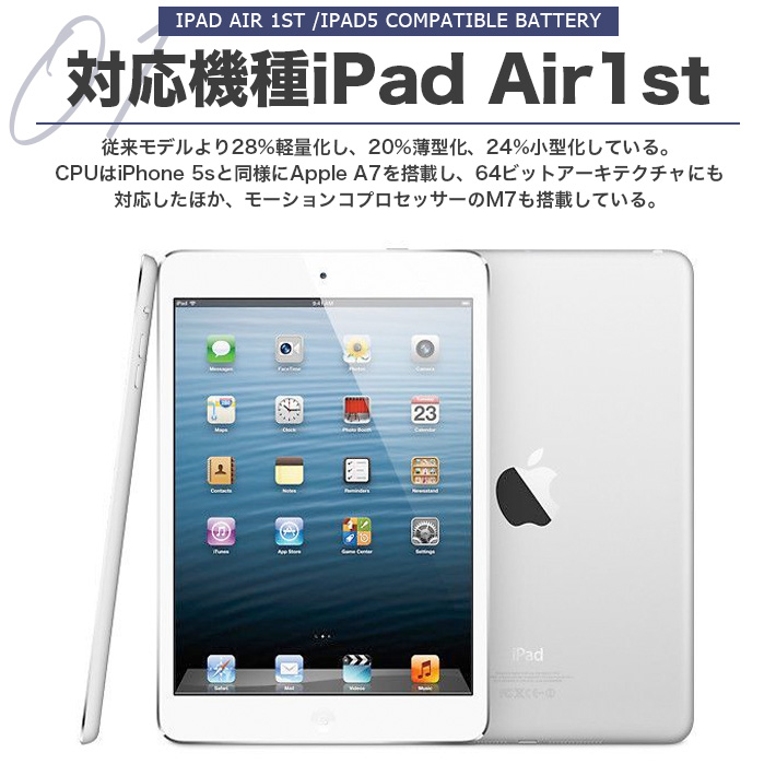 楽天市場 Pse認証品ipad Air 1st Ipad5 A1474 1475 A1484 互換バッテリー交換電池 工具セット付き 過充電 過放電保護機能pseマーク付き 雑貨 便利グッズ Freedoms