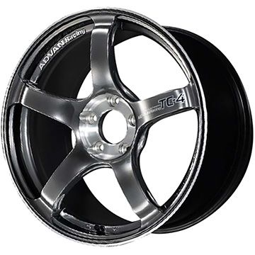【パンク保証付き】【新品国産車用5穴114.3】 夏タイヤ ホイール4本セット 225/50R18 ヨコハマ ブルーアース RV-03 ヨコハマ アドバンレーシング TC-4 SE 8J 18インチ(送料無料)