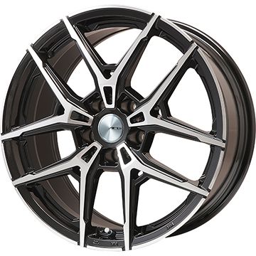 【パンク保証付き】【新品】輸入車用 MINI（U25） スタッドレスタイヤ ホイール4本セット 225/60R17 ダンロップ ウインターマックス SJ8+ ビッグウエイ AFG VX(ブラックポリッシュ) 7.5J 17インチ(送料無料)