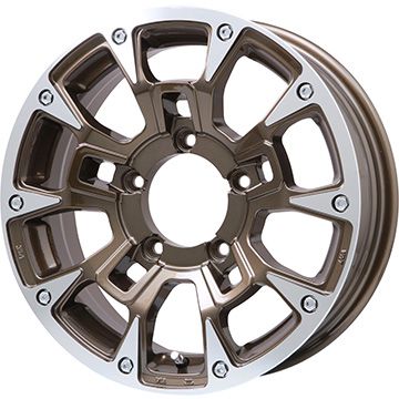 【新品】ジムニー 夏タイヤ ホイール4本セット 175/80R16 ヨコハマ ジオランダー M/T G003 ビッグウエイ B-LUGNAS BRD(ブロンズポリッシュ) 16インチ(送料無料)