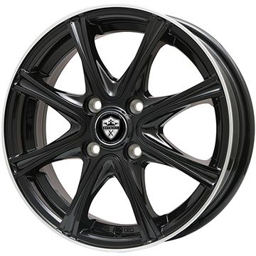 【パンク保証付き】【新品国産車用4穴100】 スタッドレスタイヤ ホイール4本セット 175/65R14 ヨコハマ アイスガード8 エイトIG80 エルベ エステローザ MZV ブラックリムポリッシュ 5.5J 14インチ(送料無料)