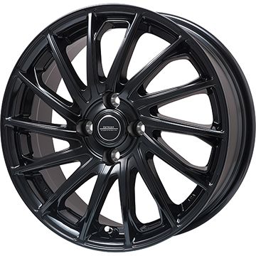 【新品国産車用4穴100】 夏タイヤ ホイール4本セット 195/55R16 ダンロップ エナセーブ EC204 エルベ エステローザ EST-7F グロスブラック 6J 16インチ(送料無料)|フジ スペシャルセレクション
