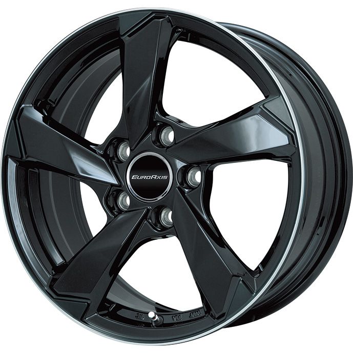 【新品】輸入車用 ボルボ（V60 2018-） スタッドレスタイヤ ホイール4本セット 235/40R19 ピレリ ウィンター アイスゼロアシンメトリコ ユーロアクシス クロスエッジ(グロスブラック/リムポリッシュ) 8J 19インチ(送料無料)