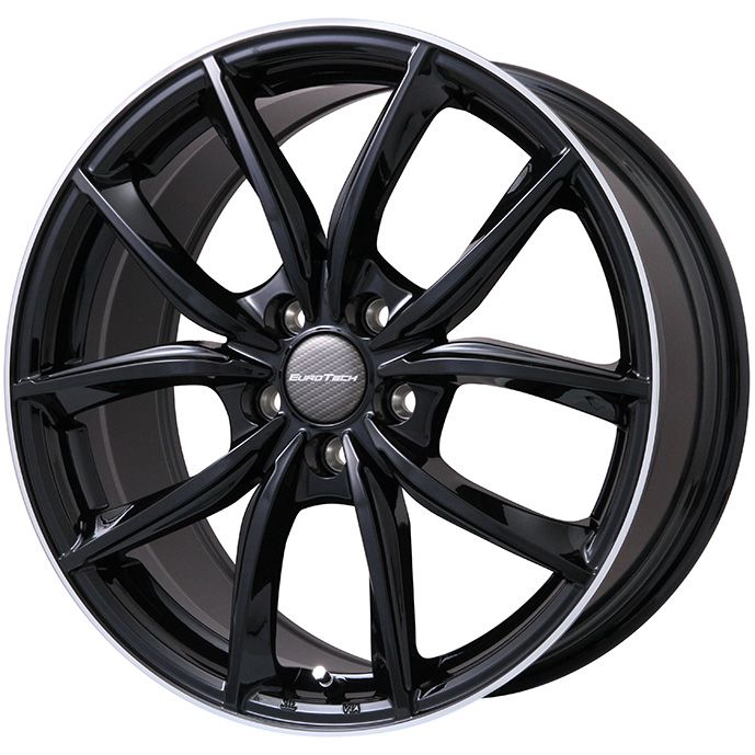 【パンク保証付き】【新品】輸入車用 プジョー5008 2017- スタッドレスタイヤ ホイール4本セット 225/60R17 ヨコハマ アイスガード8 エイトIG80 ユーロテック VP-LINE(グロスブラックリムポリッシュ) 7J 17インチ(送料無料)