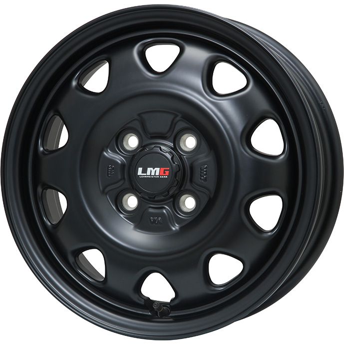【新品国産車用4穴100】 スタッドレスタイヤ ホイール4本セット 175/65R14 ブリヂストン ブリザック WZ-1 レアマイスター LMG OFF-STYLE(マットブラック) 5J 14インチ(送料無料)｜フジ スペシャルセレクション