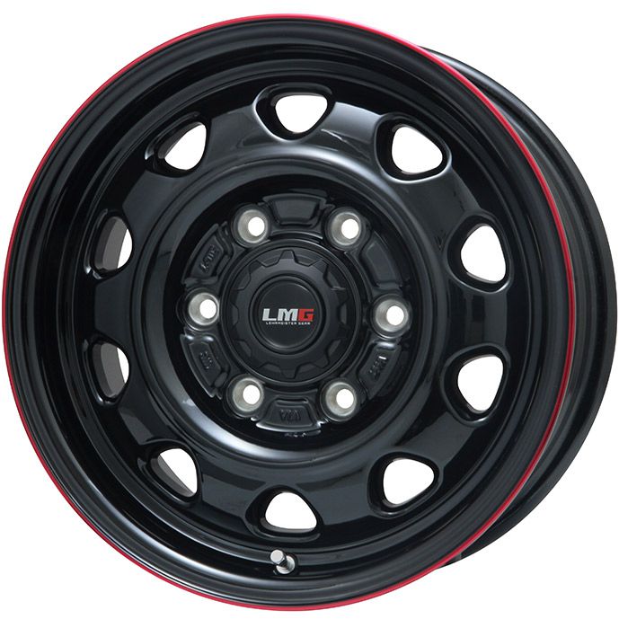 【新品】ランクル300/ランクル250 スタッドレスタイヤ ホイール4本セット 265/65R18 ブリヂストン ブリザック WZ-1 レアマイスター LMG OFF-STYLE(グロスブラック/レッドリム) 7.5J 18インチ(送料無料)｜フジ スペシャルセレクション
