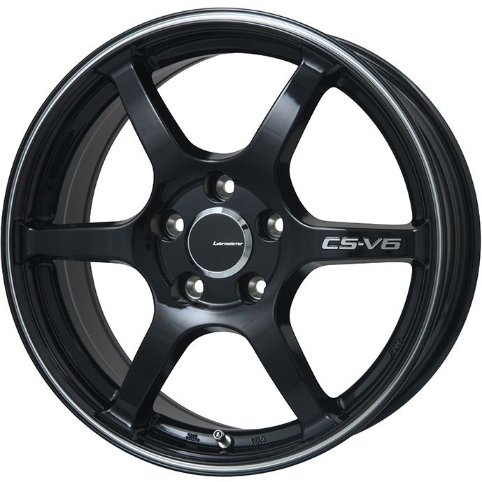 【パンク保証付き】【新品】スイフトスポーツ スタッドレスタイヤ ホイール4本セット 195/45R17 ヨコハマ アイスガード8 エイトIG80 レアマイスター CS-V6(グロスブラック/ラインポリッシュ) 7J 17インチ(送料無料)