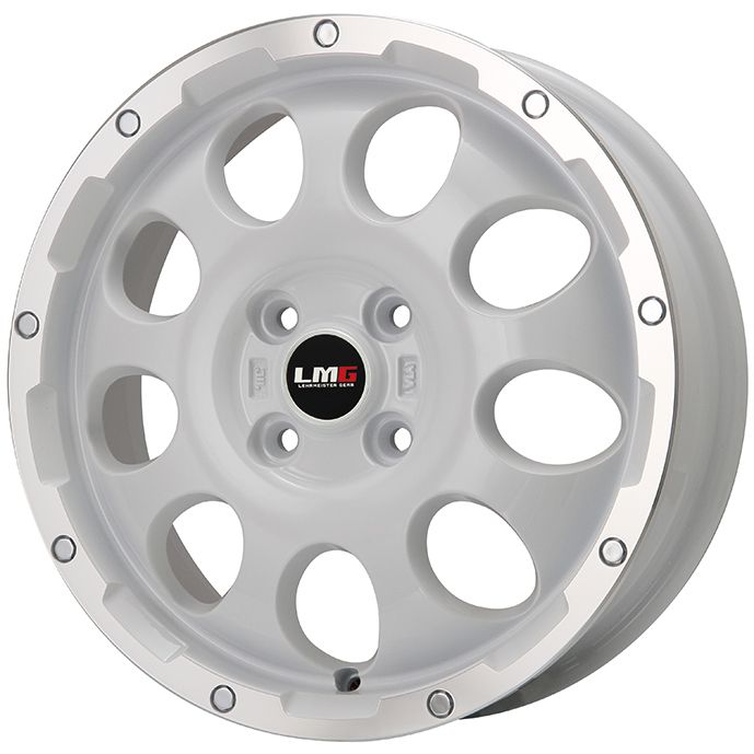 【新品 軽自動車】ハスラー 夏タイヤ ホイール4本セット 165/65R14 ヨコハマ ジオランダー X-AT G016 RBL レアマイスター LMG CS-9 ホワイトリムポリッシュ 14インチ(送料無料)