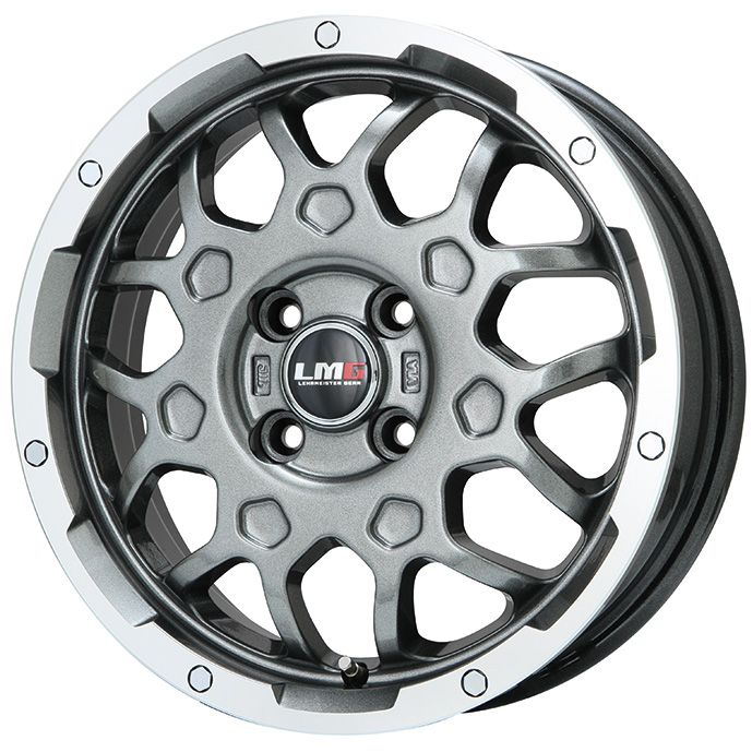 【新品 軽自動車】ハスラー 夏タイヤ ホイール4本セット 165/65R14 ヨコハマ ジオランダー X-AT G016 RBL レアマイスター LMG MS-9W ガンメタリムポリッシュ 4.5J 14インチ(送料無料)
