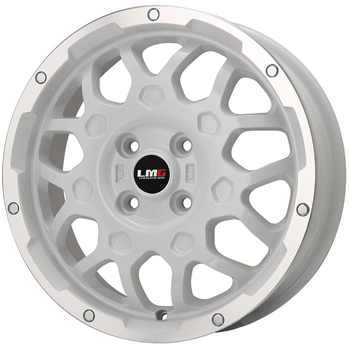 【新品 軽自動車】ハスラー 夏タイヤ ホイール4本セット 165/65R14 ヨコハマ ジオランダー X-AT G016 RBL レアマイスター LMG MS-9W ホワイトリムポリッシュ 4.5J 14インチ(送料無料)
