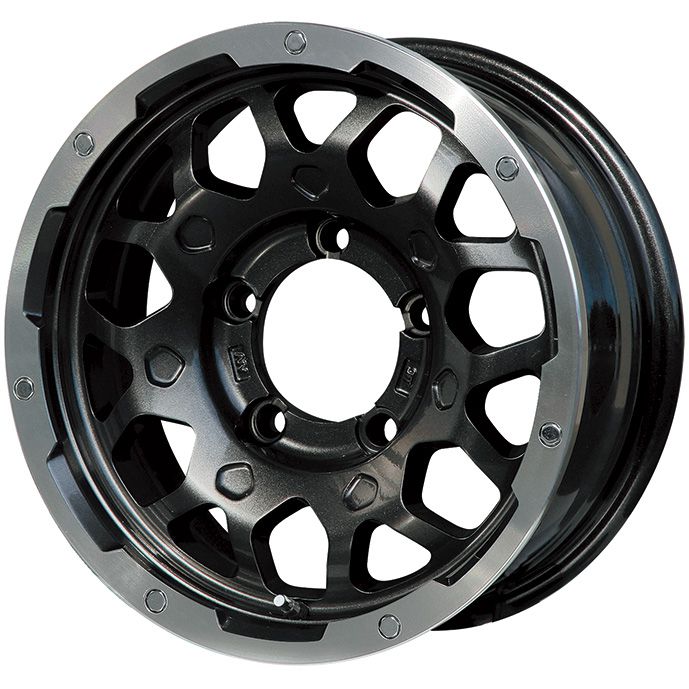 【新品】ジムニー オールシーズンタイヤ ホイール4本セット 175/80R16 グリップマックス シュアグリップ オールシーズン ナノ(限定) レアマイスター LMG MS-9W ブラック/ブラッククリアリム 5.5J 16インチ(送料無料)