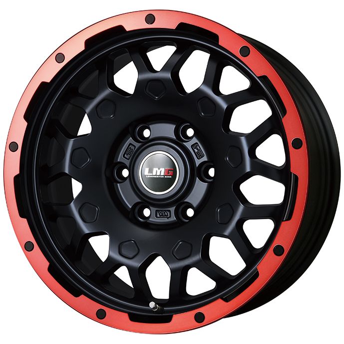 【パンク保証付き】【新品】プラド/ハイラックス 夏タイヤ ホイール4本セット 265/65R17 ニットー リッジグラップラー レアマイスター LMG MS-9W マットブラックレッドリム 7.5J 17インチ(送料無料)