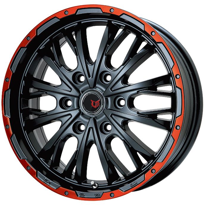 【新品国産車用6穴139.7】 夏タイヤ ホイール4本セット 35X12.5R17 ヨコハマ ジオランダー X-MT G005 レアマイスター LMG ヴァスティア(グロスブラック/レッドリム) 8J 17インチ(送料無料)｜フジ スペシャルセレクション