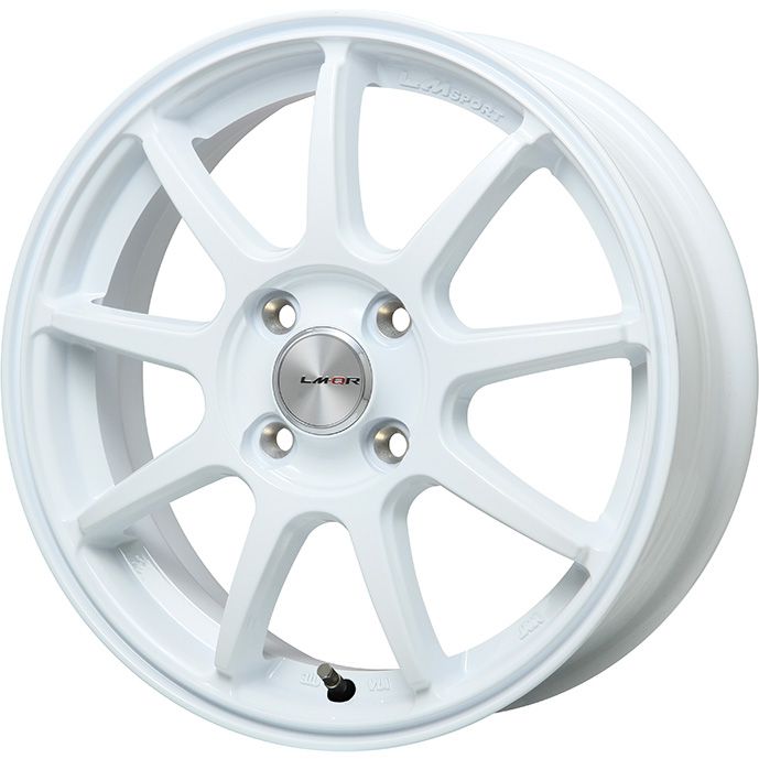 【パンク保証付き】【新品 軽自動車】N-BOX タント スペーシア スタッドレスタイヤ ホイール4本セット 155/65R14 ヨコハマ アイスガード8 エイトIG80 レアマイスター LMスポーツ LM-QR ホワイト 4.5J 14インチ(送料無料) 54,060円