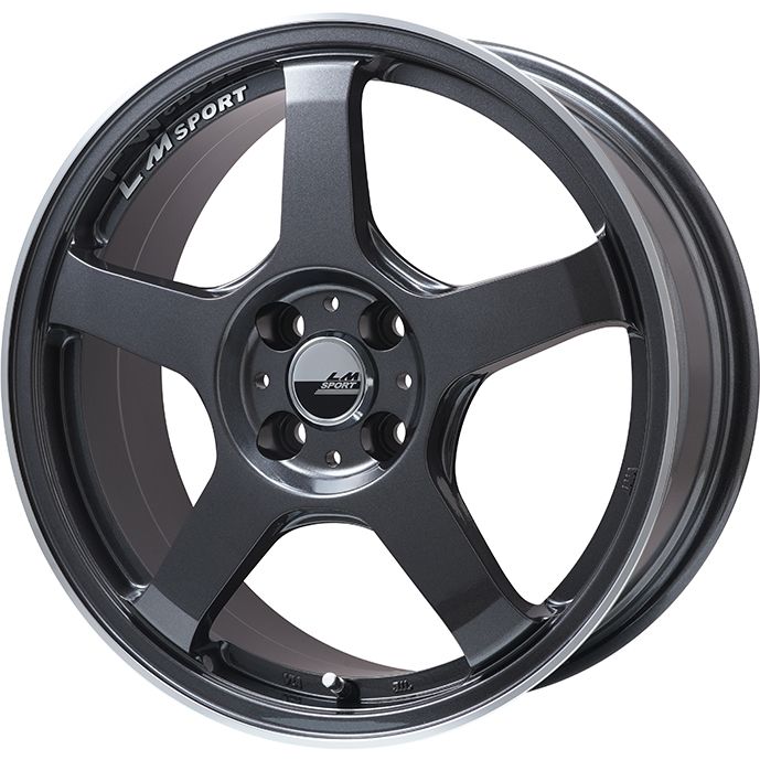 【新品国産車用5穴114.3】 スタッドレスタイヤ ホイール4本セット 225/50R17 ブリヂストン ブリザック VRX3 レアマイスター LMスポーツ LM-05R(ガンメタ/リムポリッシュ) 7J 17インチ(送料無料)|フジ スペシャルセレクション
