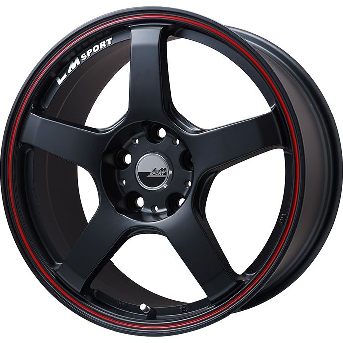 【新品】シビック タイプR(FL5) スタッドレスタイヤ ホイール4本セット 235/40R18 ブリヂストン ブリザック WZ-1 レアマイスター LMスポーツ LM-05R(マットブラック/レッドライン) 8.5J 18インチ(送料無料)