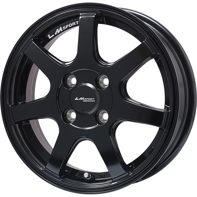 【新品 軽自動車】ハスラー デリカミニ(4WD) 夏タイヤ ホイール4本セット 165/60R15 ダンロップ エナセーブ RV505 レアマイスター LMスポーツ LM-07(グロスブラック) 5J 15インチ(送料無料)｜フジ スペシャルセレクション