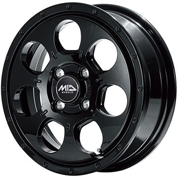 【パンク保証付き】【新品 軽自動車】N-BOX タント スペーシア 夏タイヤ ホイール4本セット 155/65R14 ヨコハマ ブルーアース RV-03CK MID WHEELS マッドエージェント 4.5J 14インチ(送料無料)|フジ スペシャルセレクション