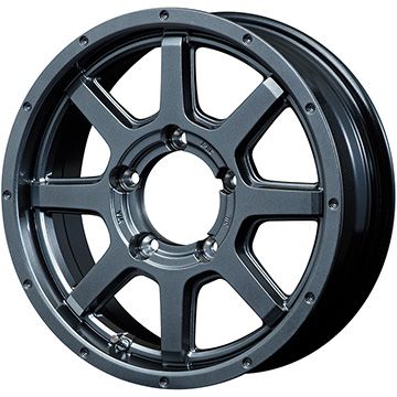【新品】ジムニーシエラ/ジムニーノマド 夏タイヤ ホイール4本セット 195/80R15 ダンロップ グラントレック AT5 MID WHEELS マッドライダー 5.5J 15インチ(送料無料)