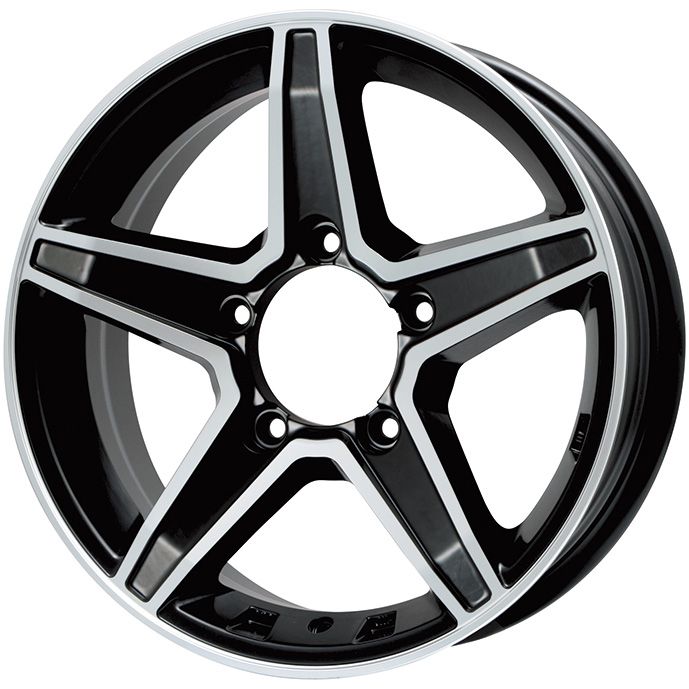 【新品】ジムニー 夏タイヤ ホイール4本セット 175/80R16 ダンロップ グラントレック PT5 プレミックス エステラ(マットブラックポリッシュ) 5.5J 16インチ(送料無料)｜フジ スペシャルセレクション