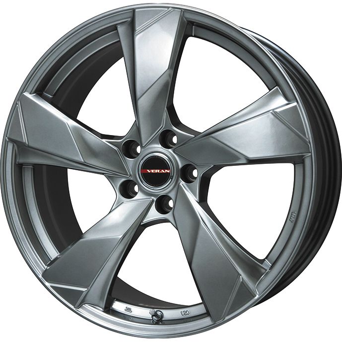 【パンク保証付き】【新品国産車用5穴114.3】 スタッドレスタイヤ ホイール4本セット 215/60R17 ヨコハマ アイスガード8 エイトIG80 プレミックス ヴェランV(クロームハイパーシルバー) 7J 17インチ(送料無料)