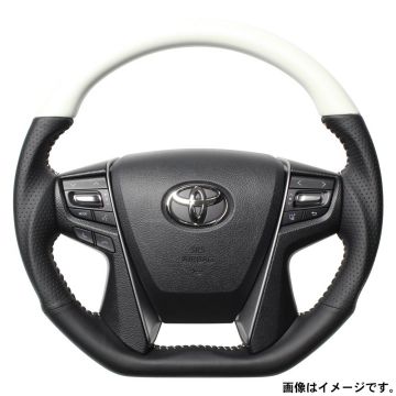 REAL レアル ステアリング ハンドル プレミアムシリーズ Dシェイプ S210-WHW-WH 送料無料(一部地域除く)