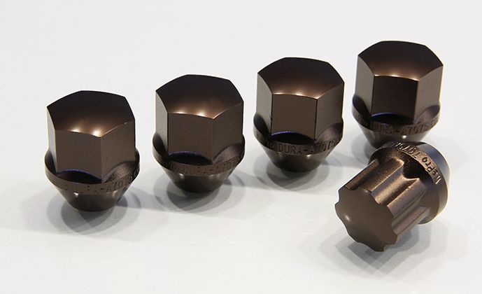 12X1.25 21HEX ジュラルミン冷間鍛造ナット＆ロックセット(フクロ ショート) ブロンズ