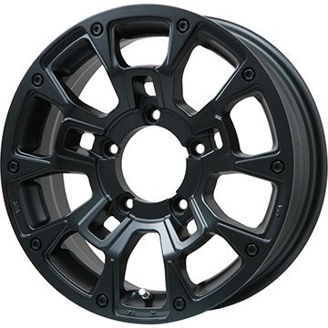【ホイール単品4本セット】 BIGWAY ビッグウエイ B-LUGNAS BRD(マットブラック) 5.5J 16インチ(送料無料)
