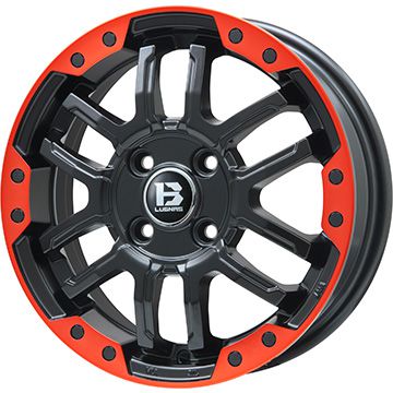 【新品国産車用4穴100】 夏タイヤ ホイール4本セット 195/50R16 ミレバー スポーツプロ MA352(限定) ビッグウエイ B-LUGNAS FRD(マットブラック/レッドリム) 6.5J 16インチ(送料無料)