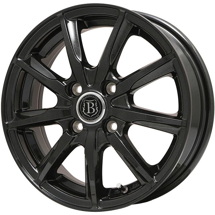 【新品国産車用5穴114.3】 夏タイヤ ホイール4本セット 215/60R16 ダンロップ エナセーブ EC205 ブランドルライン ボレアノ9 パールブラック 6.5J 16インチ(送料無料)|フジコーポレーション