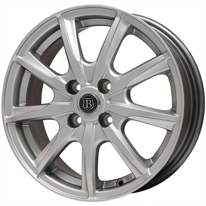 【ホイール単品4本セット】 BRANDLE-LINE ブランドルライン ボレアノ9 メタリックグレー 5.5J 14インチ(送料無料)｜フジコーポレーション