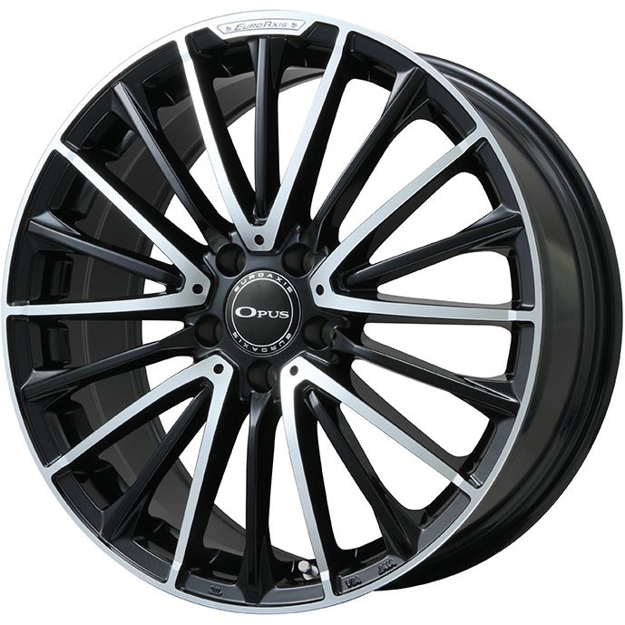 【輸入車用ホイール単品4本セット】 EUROAXIS ユーロアクシス オーパス(ブラックポリッシュ) 8J 18インチ 5H/112 +32 +38 +43(送料無料)