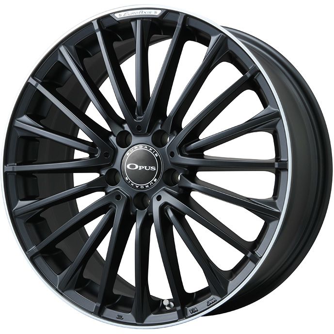 【輸入車用ホイール単品4本セット】 EUROAXIS ユーロアクシス オーパス(マットブラック/リムポリッシュ) 8.5J 19インチ 5H/112 +31(送料無料)|フジコーポレーション