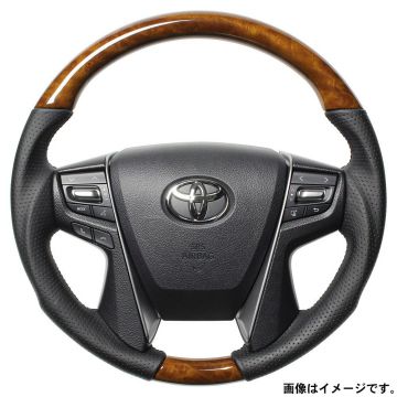 REAL レアル ステアリング ハンドル プレミアムシリーズ ラウンドシェイプ H30P-LBW-BK 送料無料(一部地域除く)｜フジコーポレーション