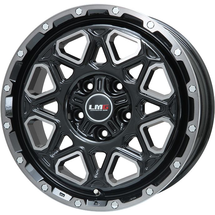 【新品】フリード クロスター 夏タイヤ ホイール4本セット 195/55R16 ヨコハマ アドバン フレバV701 レアマイスター LMG モンタグナ(ブラックポリッシュ/ブラッククリア) 7J 16インチ(送料無料)｜フジコーポレーション