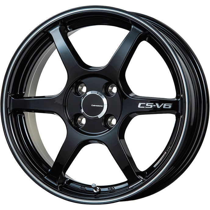 【新品国産車用4穴100】 夏タイヤ ホイール4本セット 195/50R16 ミレバー スポーツプロ MA352(限定) レアマイスター CS-V6(グロスブラック/ラインポリッシュ) 6J 16インチ(送料無料)｜フジコーポレーション