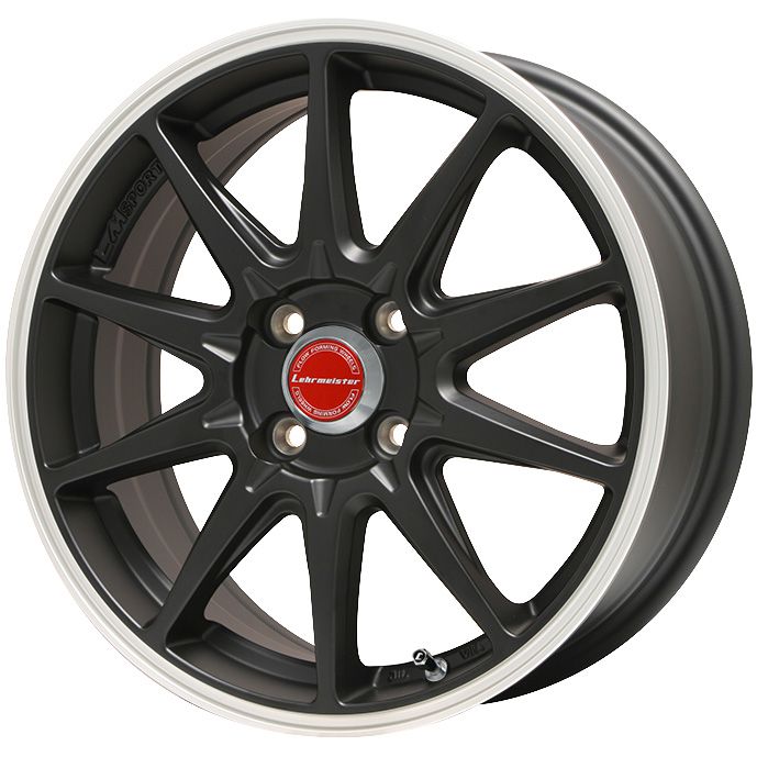 【ホイール単品4本セット】 LEHRMEISTER レアマイスター LMスポーツ RS10(マットブラックリムポリッシュ) 6.5J 17インチ(送料無料)