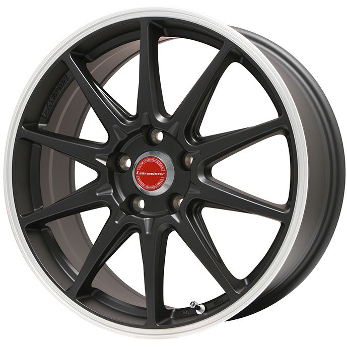 【ホイール単品4本セット】 LEHRMEISTER レアマイスター LMスポーツ RS10(マットブラックリムポリッシュ) 7.5J 18インチ(送料無料)
