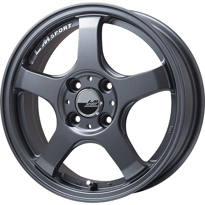 【ホイール単品4本セット】 LEHRMEISTER レアマイスター LMスポーツ LM-05R(マットガンメタ) 4.5J 14インチ(送料無料)