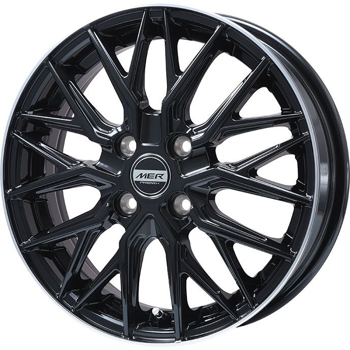 【新品国産車用5穴114.3】 スタッドレスタイヤ ホイール4本セット 215/60R16 ダンロップ ウインターマックス 02 WM02 プレミックス MER XMESH グロスブラック/リムポリッシュ 6.5J 16インチ(送料無料)|フジコーポレーション