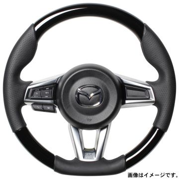 REAL レアル ステアリング ハンドル オリジナルシリーズ ガングリップ小径 MZC-PBW-BK 送料無料(一部地域除く)|フジコーポレーション