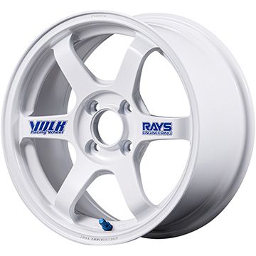 【新品国産車用4穴100】 夏タイヤ ホイール4本セット 195/50R16 ダンロップ エナセーブ EC205 RAYS レイズ ボルクレーシング TE37 ソニック 30th ステッカーVer 6.5J 16インチ(送料無料)